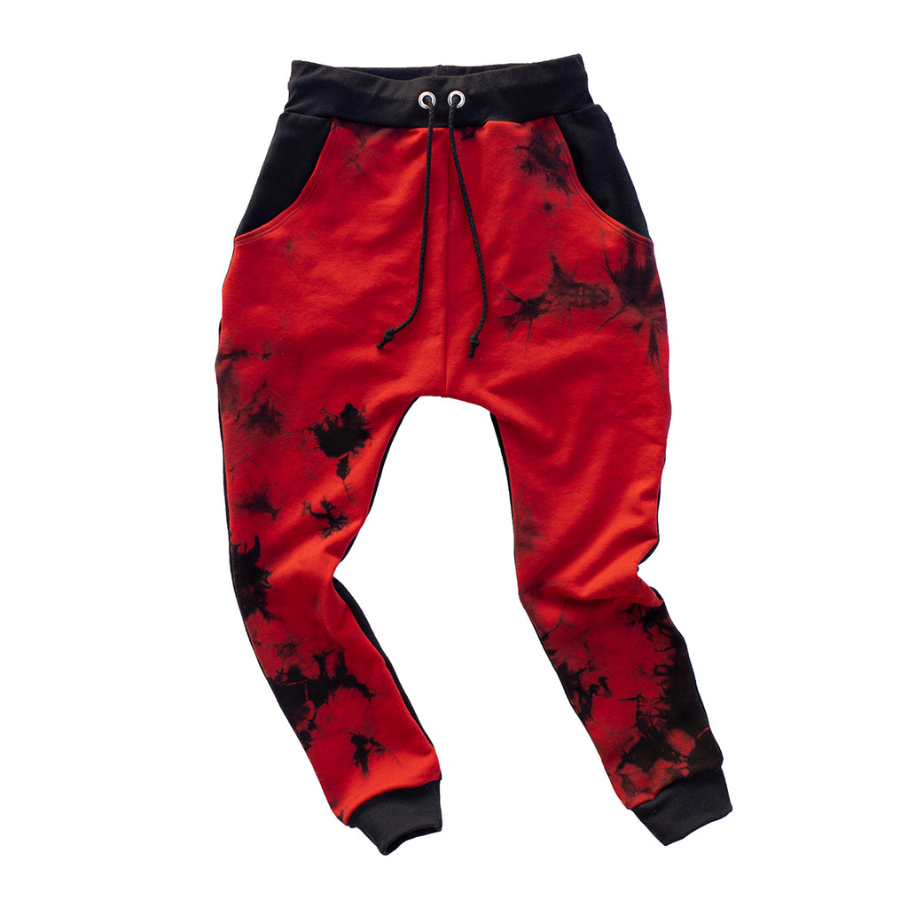 Red Tie Dye Joggers Me Reekie